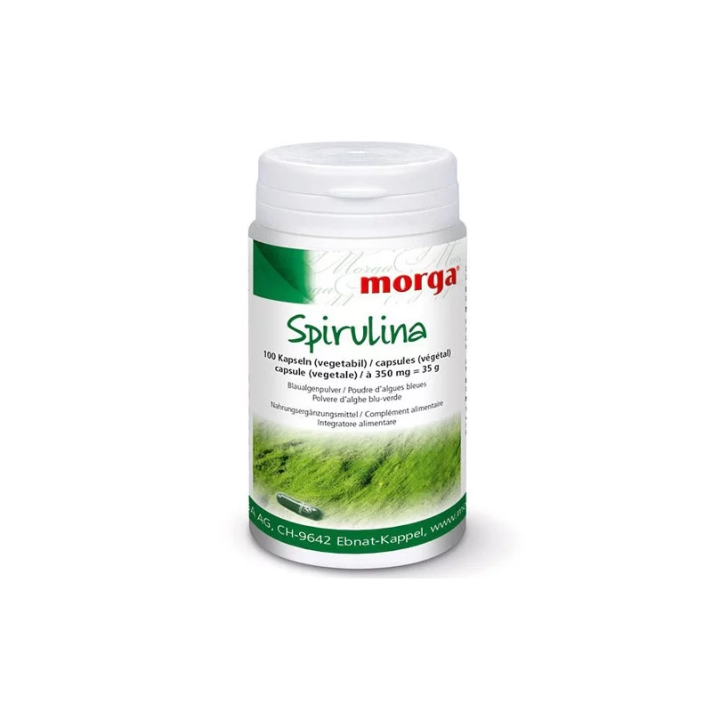 Spirulina - 100 Kapseln - 350mg - Morga Spirulina - 100 Kapseln - 350mg - Morga
