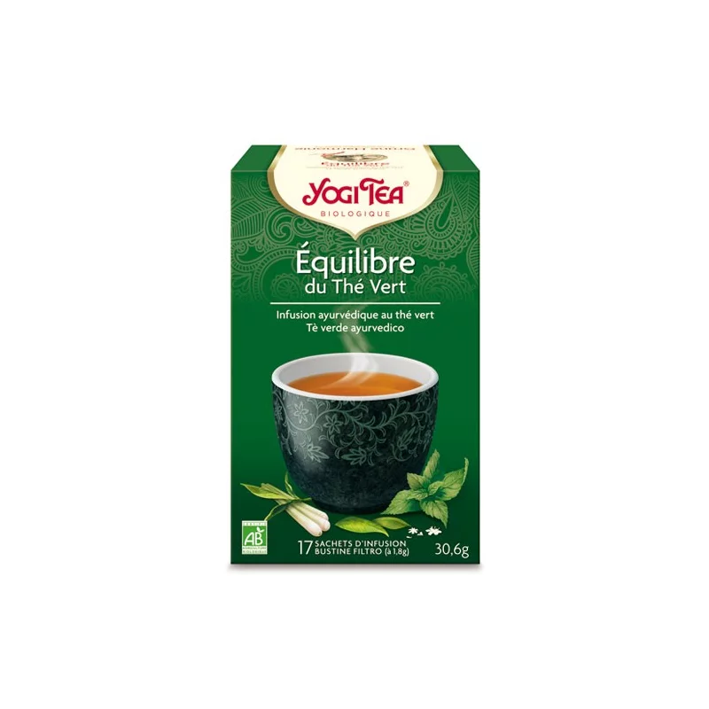 Thé vert citronnelle & menthe poivrée BIO - Equilibre du Thé Vert - Yogi Tea