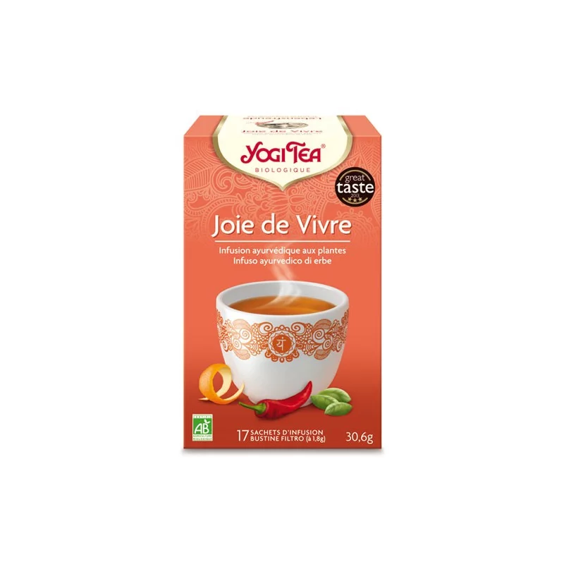 BIO-Kräutertee mit Basilikum, Orange & Chili - Lebensfreude Tee - Yogi Tea
