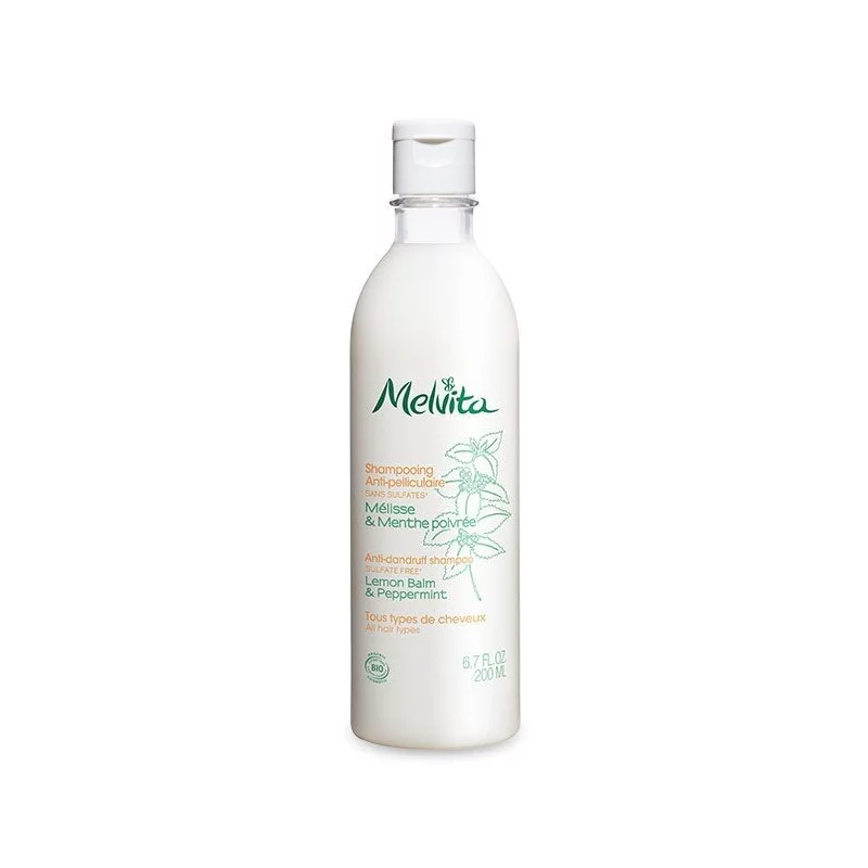 Shampooing anti-pelliculaire BIO mélisse & menthe poivrée - 200ml - Melvita