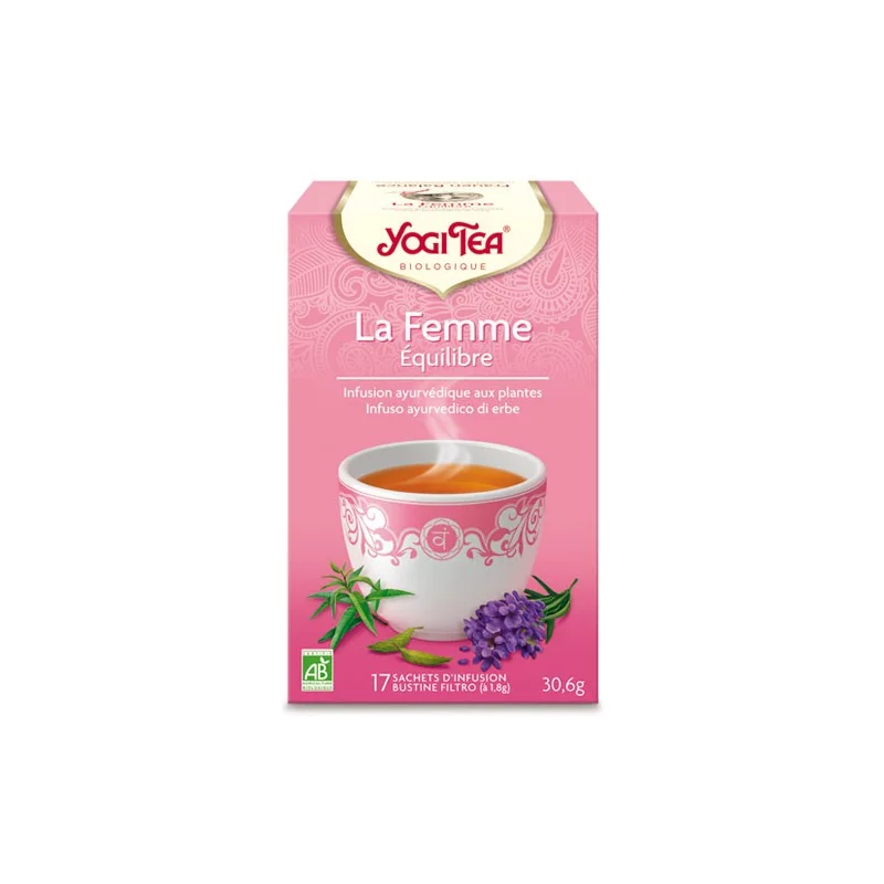 Infusion framboisier, verveine & lavande BIO - La Femme Equilibre - Yogi Tea
