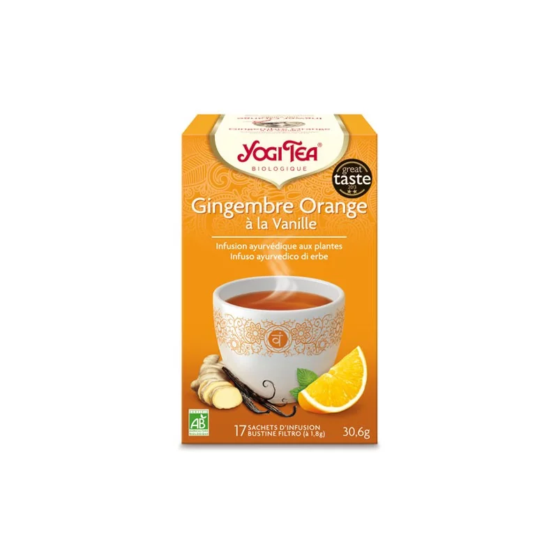 Infusion gingembre, zeste d'orange & vanille BIO - Yogi Tea