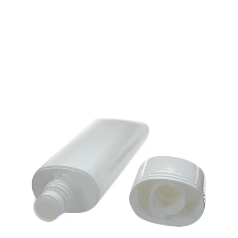 Tube ovale en plastique blanc 100ml avec réducteur & bouchon à vis Aromadis