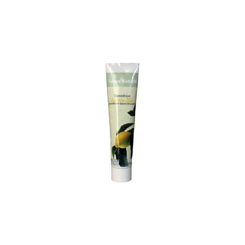 BIO-Zahnpasta reinigend & weisse Zähne Zitrone - 75ml - Cosmo Naturel