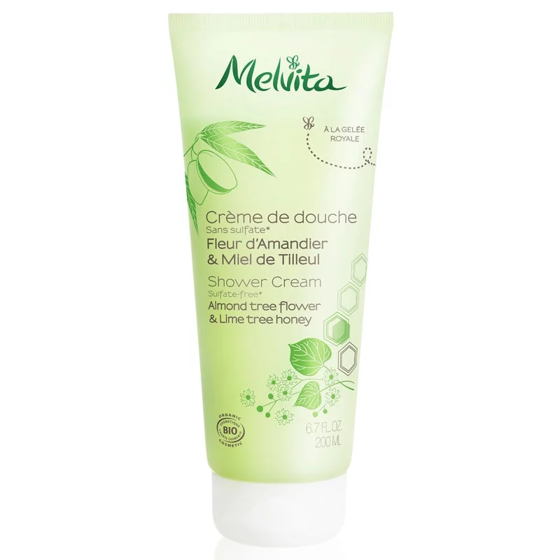 Crème de douche BIO fleur d'amandier & miel de tilleul - 200ml - Melvita