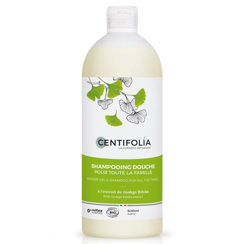 Familie BIO-Dusch-Shampoo Ginkgo Biloba - 500ml - Centifolia Familie BIO-Dusch-Shampoo Ginkgo Biloba - 500ml - Centifolia