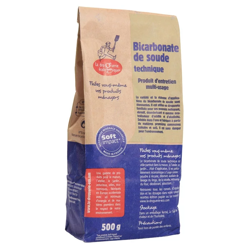 Bicarbonate de soude technique - 500g - La droguerie écologique