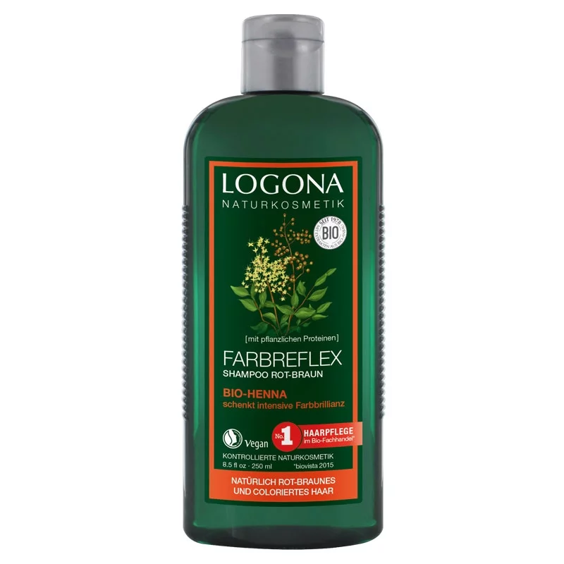 Farbreflex BIO-Shampoo Rot-Braun Henna - 250ml - Logona