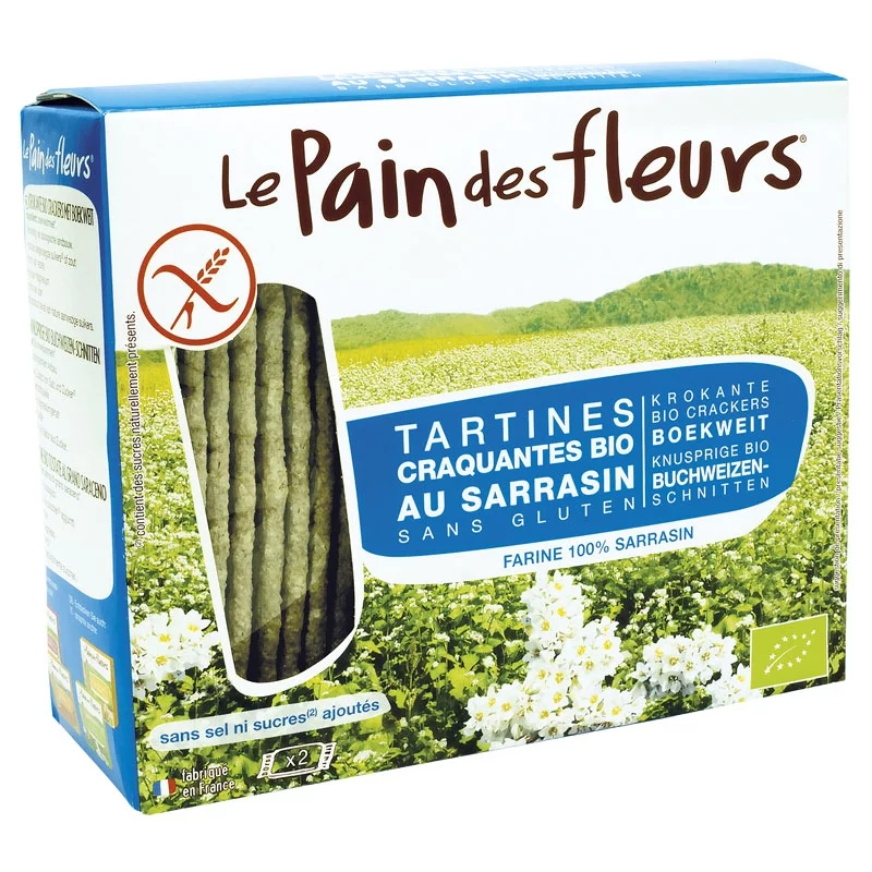 Tartines craquantes sarrasin sans sel & sucre BIO - 150g - Le pain des fleurs