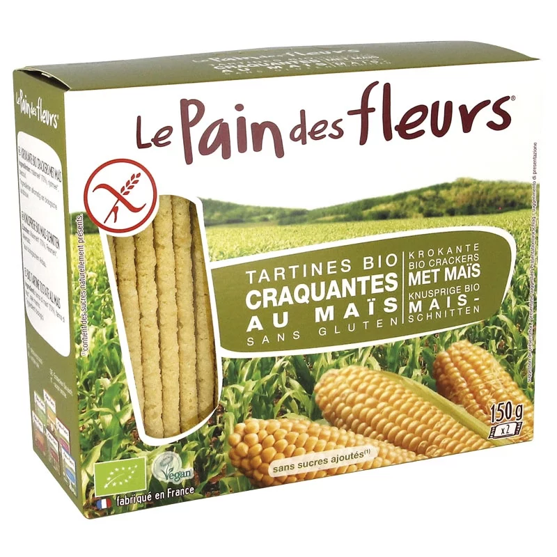 Tartines craquantes au maïs BIO - 150g - Le pain des fleurs