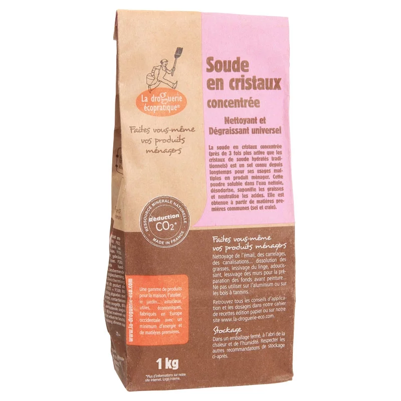 Soude en cristaux - 1kg - La droguerie écopratique