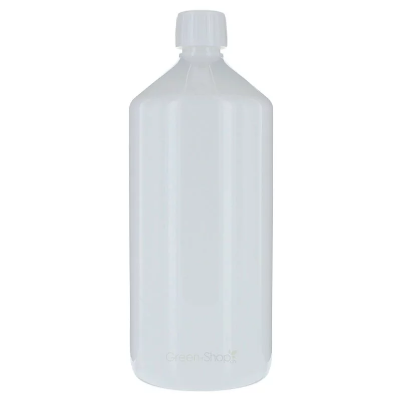 Bouteille en plastique blanc 1l avec bouchon à vis - Aromadis