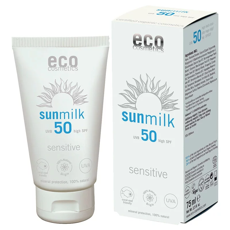 Lait solaire sensitive visage & corps BIO IP 50 - 75ml - Eco Cosmetics