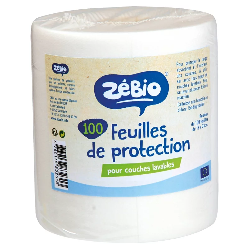 Feuilles de protection pour couches lavables - 100 pièces - Zébio