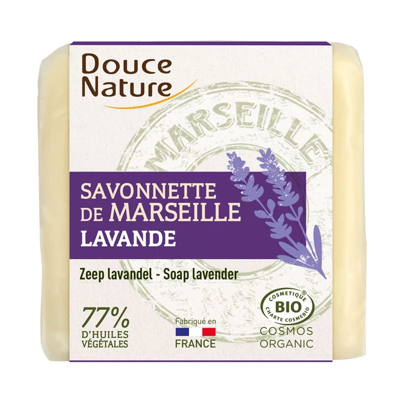 Savonnette de Marseille naturelle lavande - 100g - Douce Nature