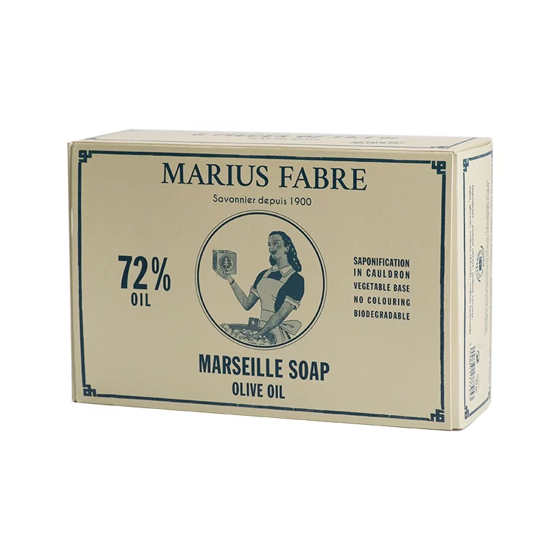 Coffret cadeau de 6 savons de Marseille olive - 6x400g - Marius Fabre