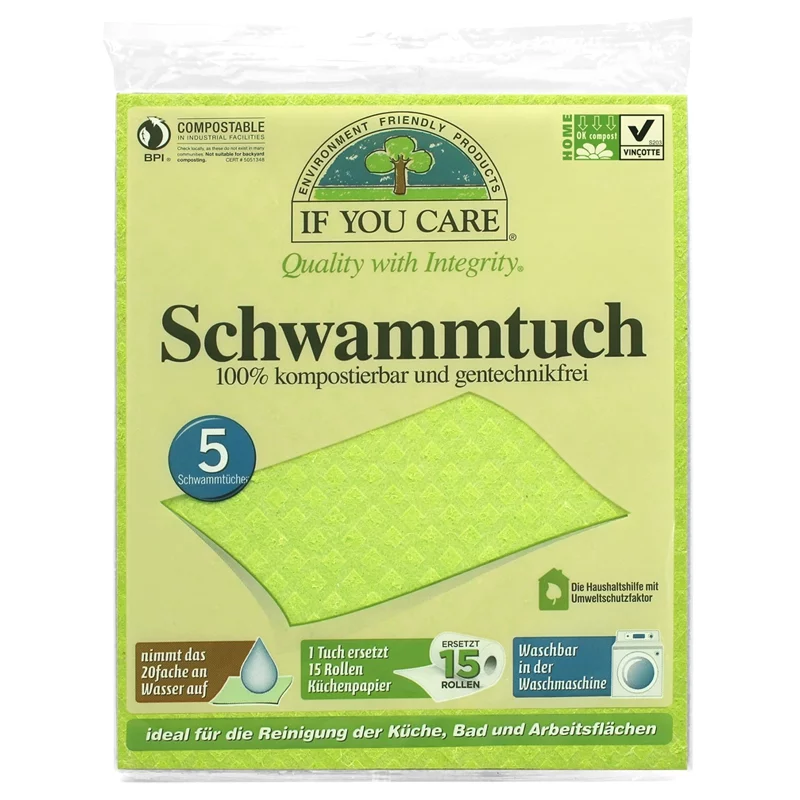 Schwammtücher - 5 Stück - If You Care