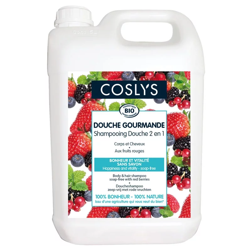 Shampooing douche BIO fruits rouges - 5l - Coslys
