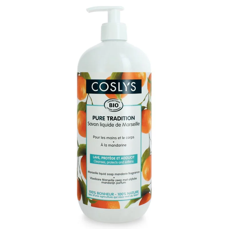 BIO-Marseiller Flüssigseife "Pure Tradition" Oliven & Mandarine - 1l - Coslys BIO-Marseiller Flüssigseife "Pure Tradition" Oliven & Mandarine - 1l - Coslys