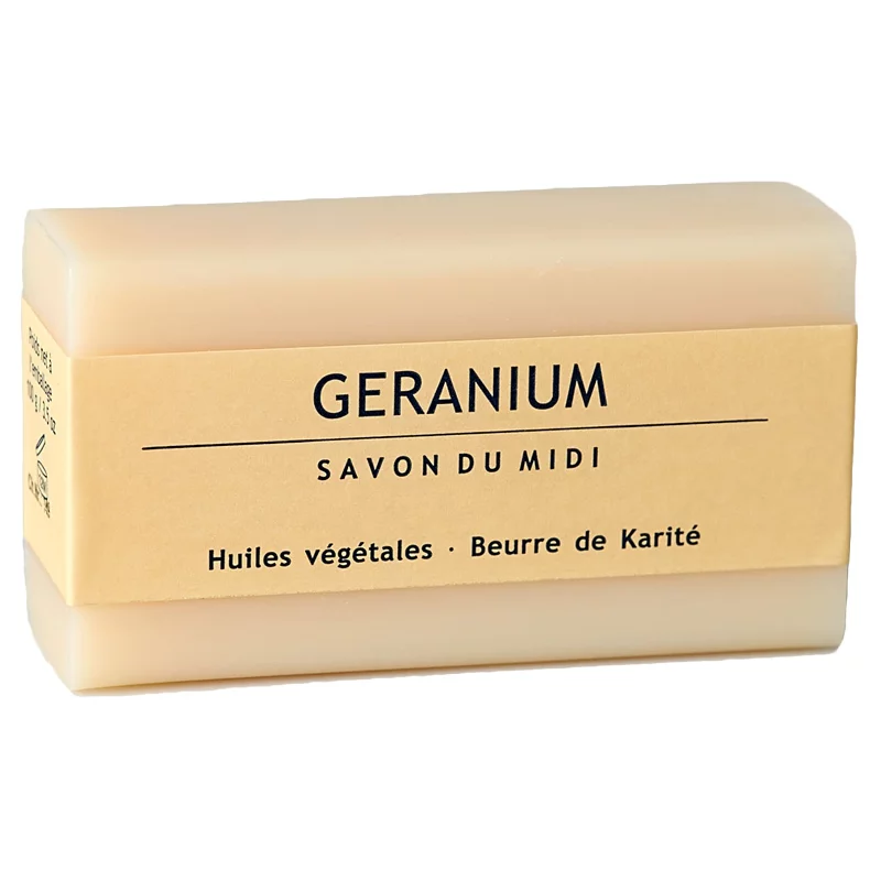 Savon au beurre de karité & géranium - 100g - Savon du Midi