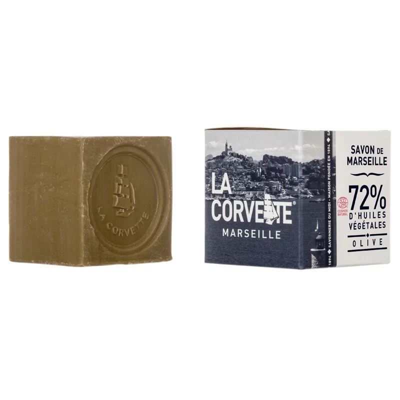 Savon de Marseille vert à l'huile d'olive - 300g - La Corvette