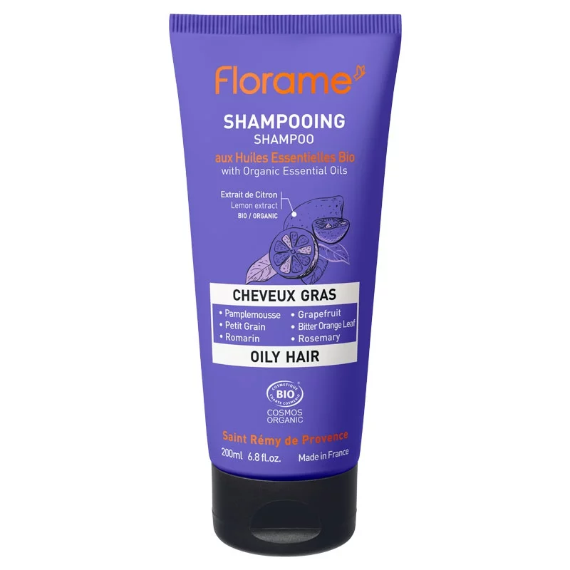 Shampoo Bio für fettendes Haar Pampelmuse & Rosmarin - 200ml - Florame
