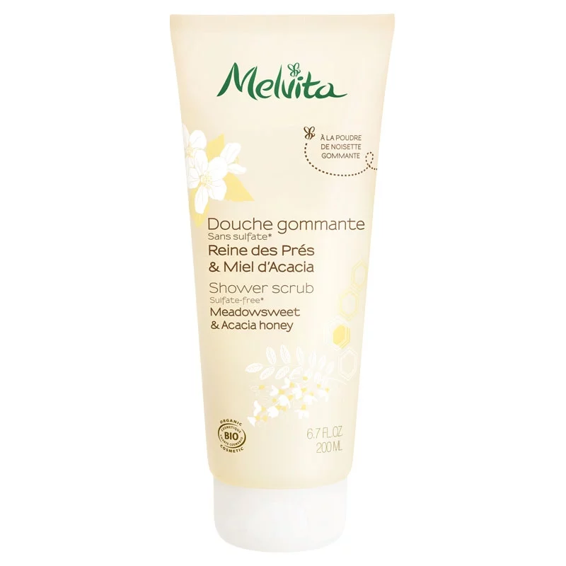 BIO-Peeling-Duschcreme Echtes Mädesüss & Akazienhonig - 200ml - Melvita