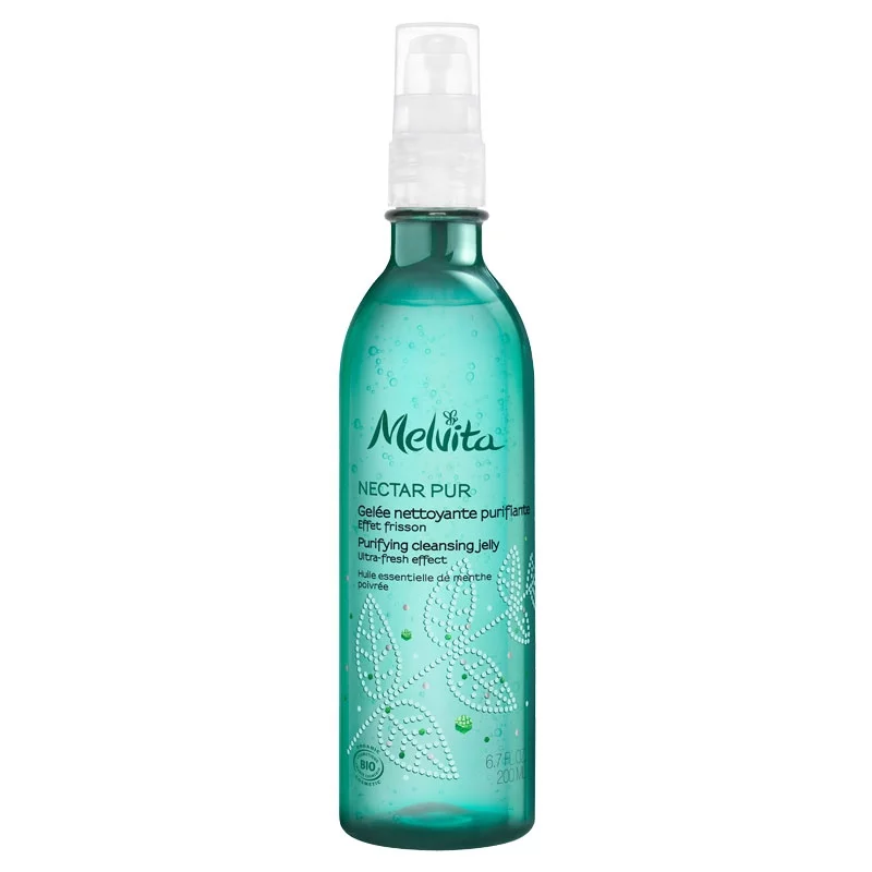 Gelée nettoyante purifiante BIO menthe poivrée - 200ml - Melvita