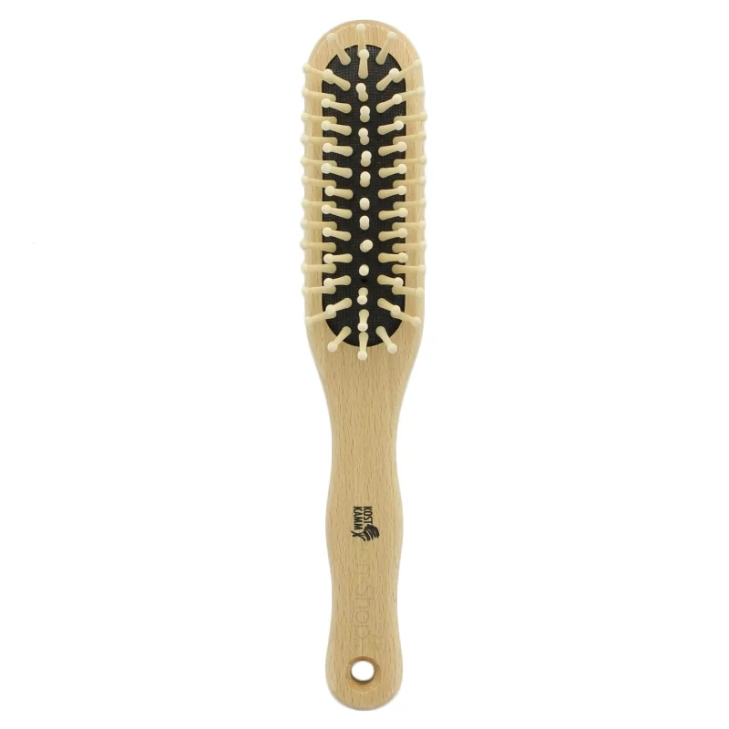 Brosse en hêtre & picots ronds en bois - Kost Kamm