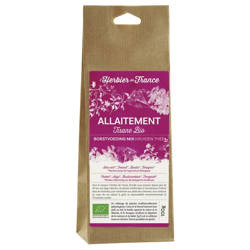 Mélange allaitement BIO - 100g - L'Herbier de France Mélange allaitement BIO - 100g - L'Herbier de France