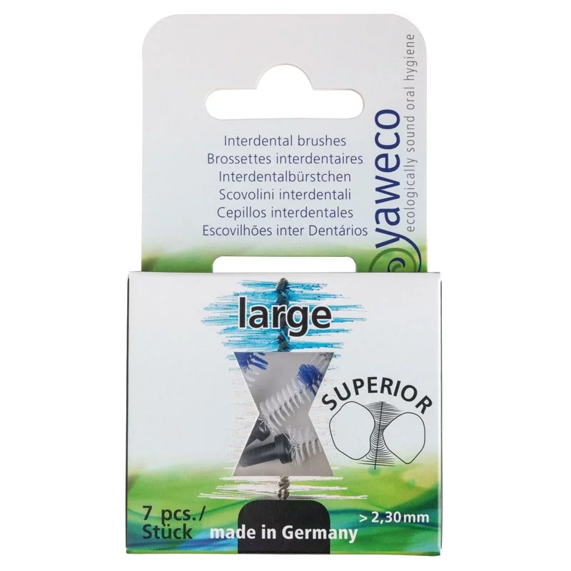 7 Interdentalbürstchen Schwarz Large - Yaweco