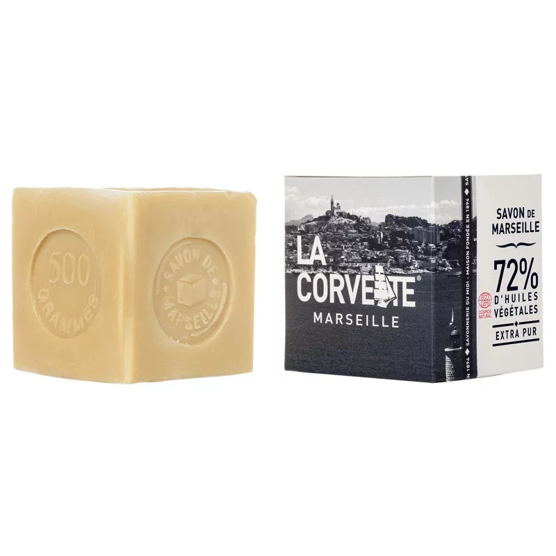 Savon de Marseille blanc extra pur - 500g - La Corvette