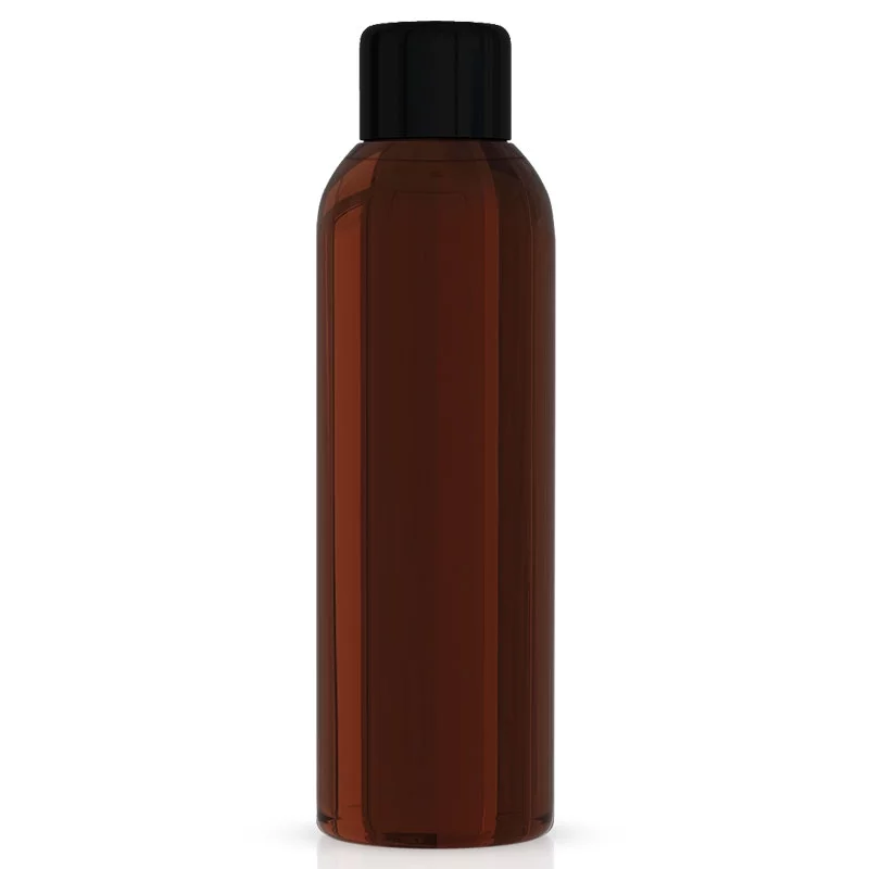 Flacon en plastique brun 100ml avec réducteur et bouchon à vis noir - 1 pièce - Centifolia