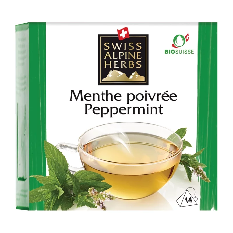 Infusion menthe poivrée BIO - 14 sachets - Swiss Alpine Herbs