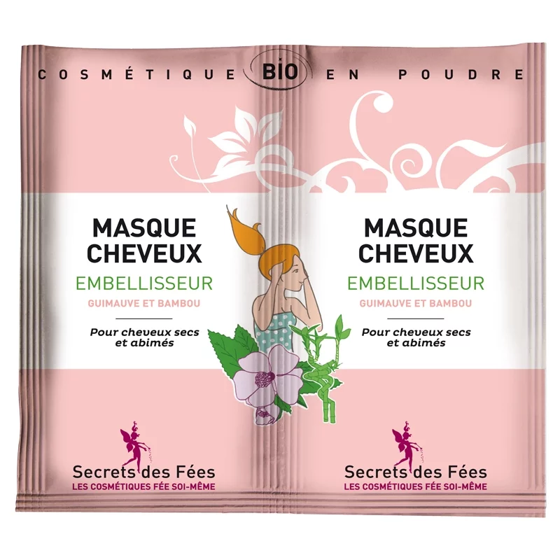 Masque cheveux embellisseur BIO guimauve & bambou - 16g - Secrets des Fées