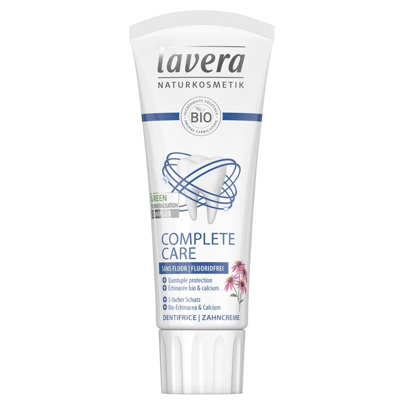Dentifrice complete care BIO échinacée & calcium sans fluor - 75ml - Lavera Dentifrice complete care BIO échinacée & calcium sans fluor - 75ml - Lavera