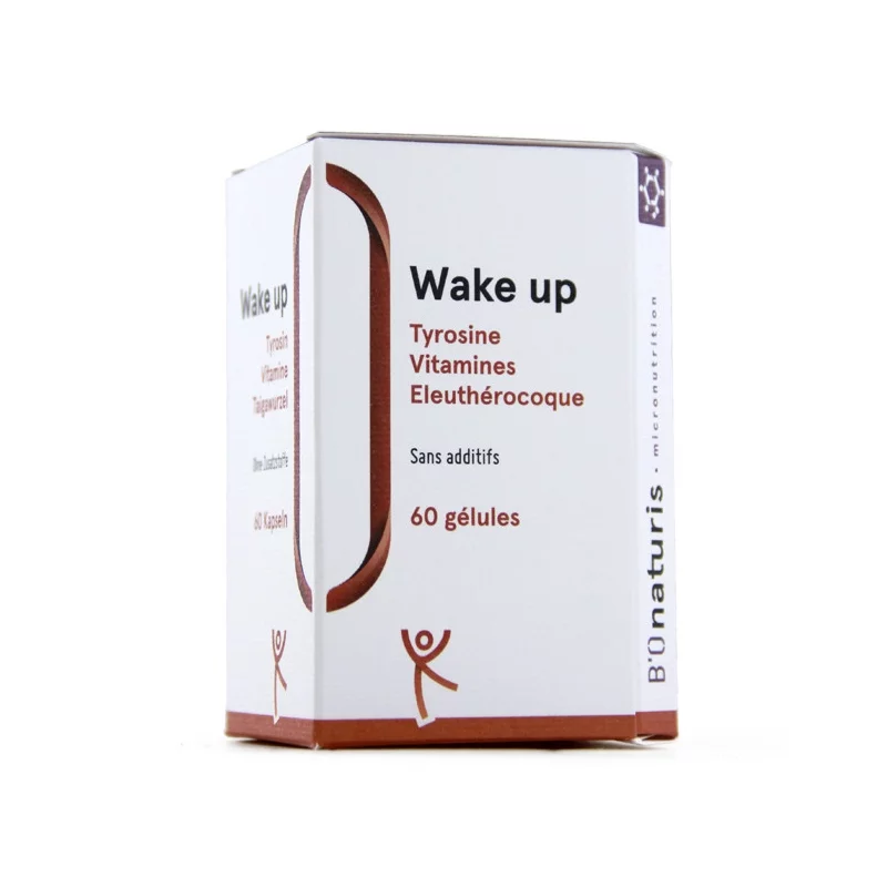 Wake up (Tyrosin, Vitamine & Taigawurzel) 60 Kapseln - BIOnaturis