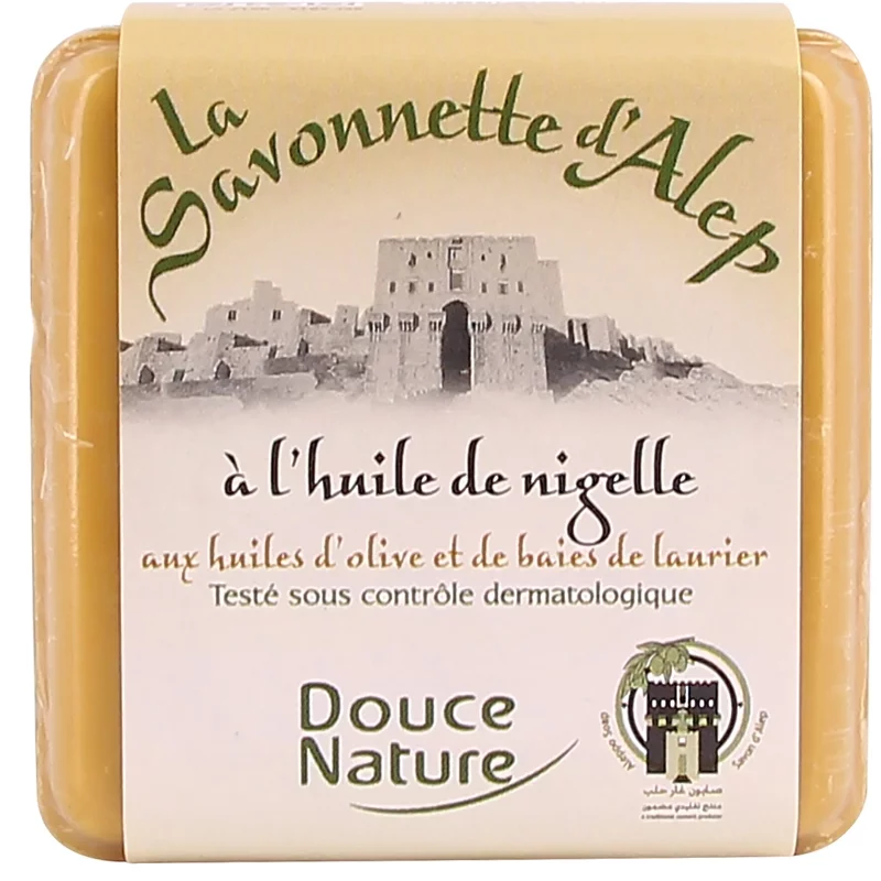 Savonnette d'Alep BIO nigelle - 100g - Douce Nature