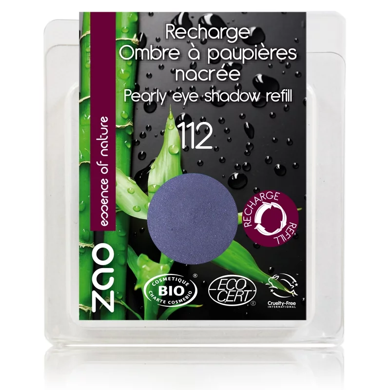 Nachfüller BIO-Lidschatten perlmutt N°112 Azurblau - 3g - Zao Make-up