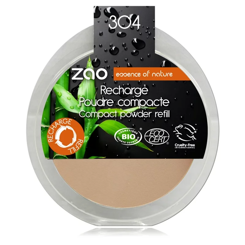 Recharge Poudre compacte Cappuccino N°304 BIO - 9g - Zao
