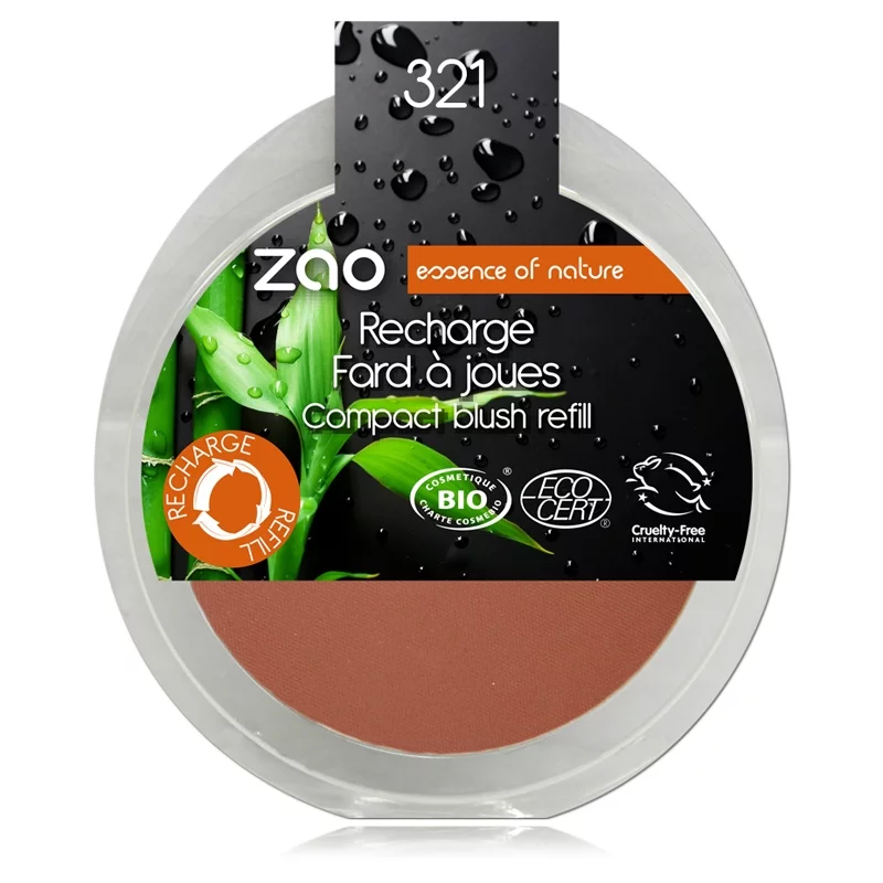 Nachfüller BIO-Wangenrouge Orange Braun N°321 - 9g - Zao