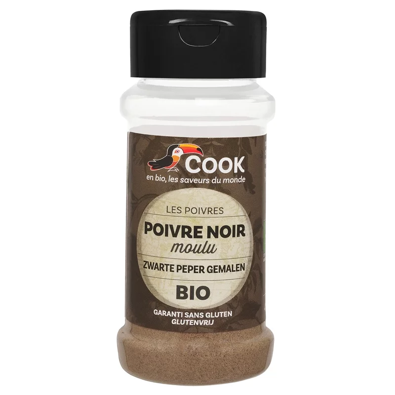 Poivre noir en poudre BIO - 45g - Cook