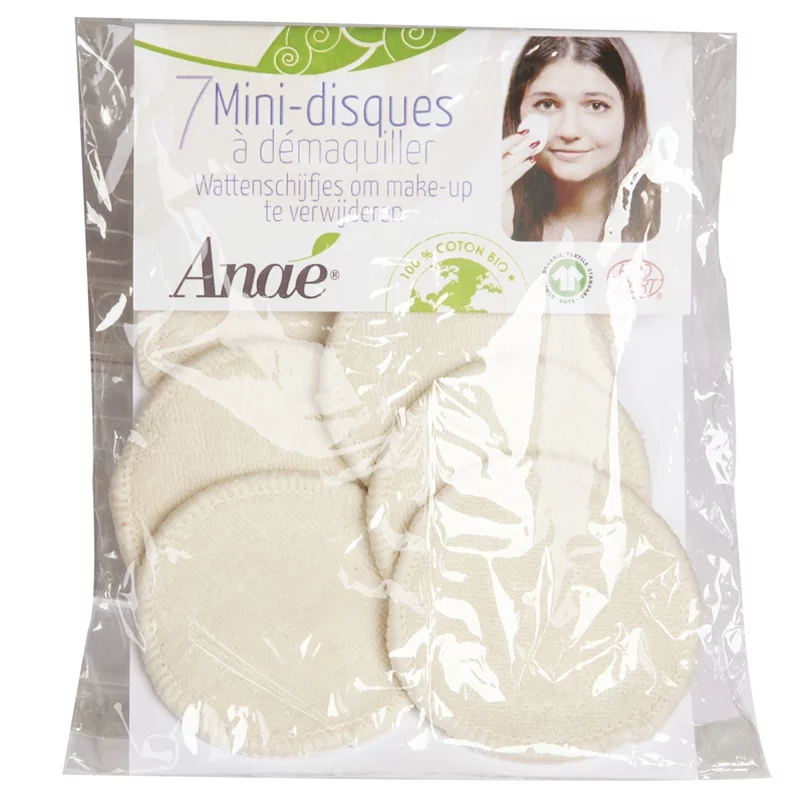 Waschbare Mini Pads zum Abschminken aus Bio-Baumwolle - 7 Stück - Anaé