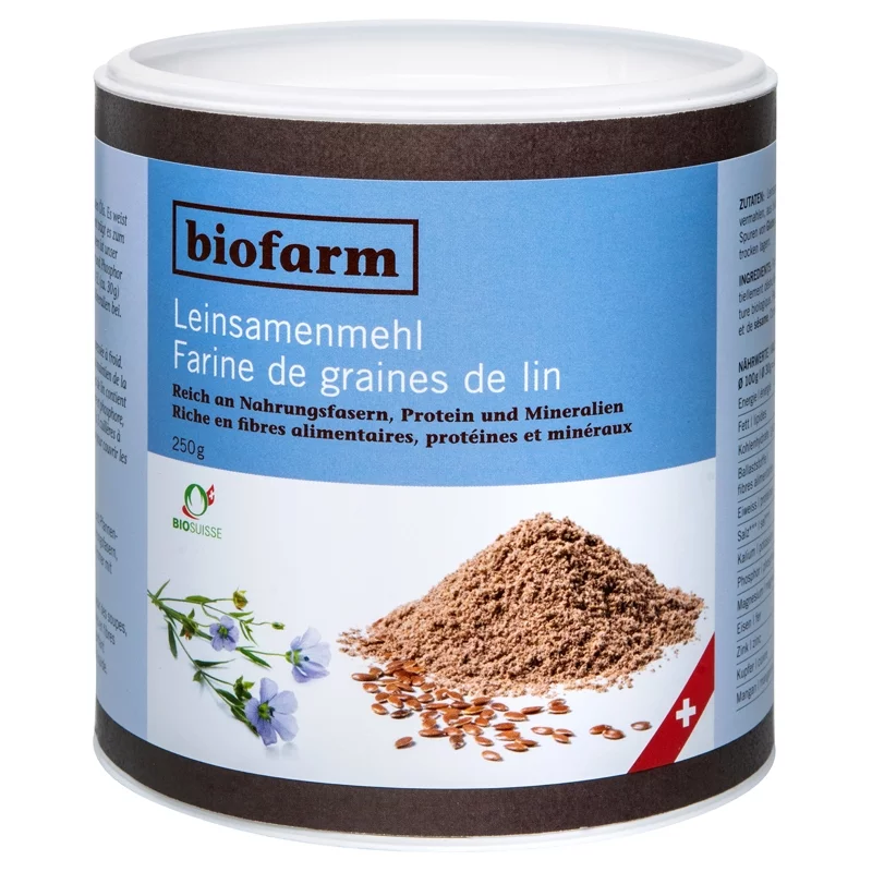 Farine de graines de lin suisse BIO - 250g - Biofarm