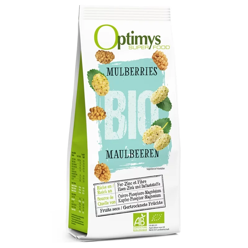 Mûres blanches "mulberries" BIO - 180g - Optimys