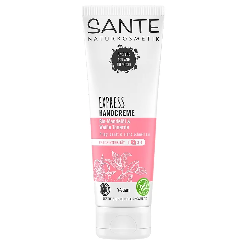 Crème pour les mains express BIO argile blanche & amande - 75ml - Sante