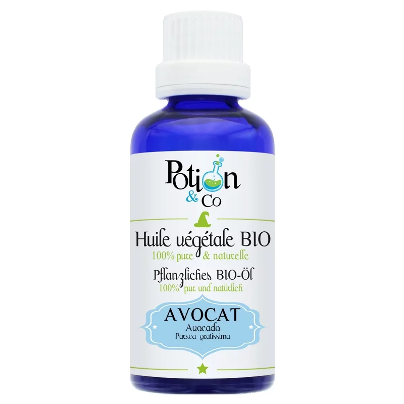 Huile végétale d'avocat BIO - 50ml - Potion & Co