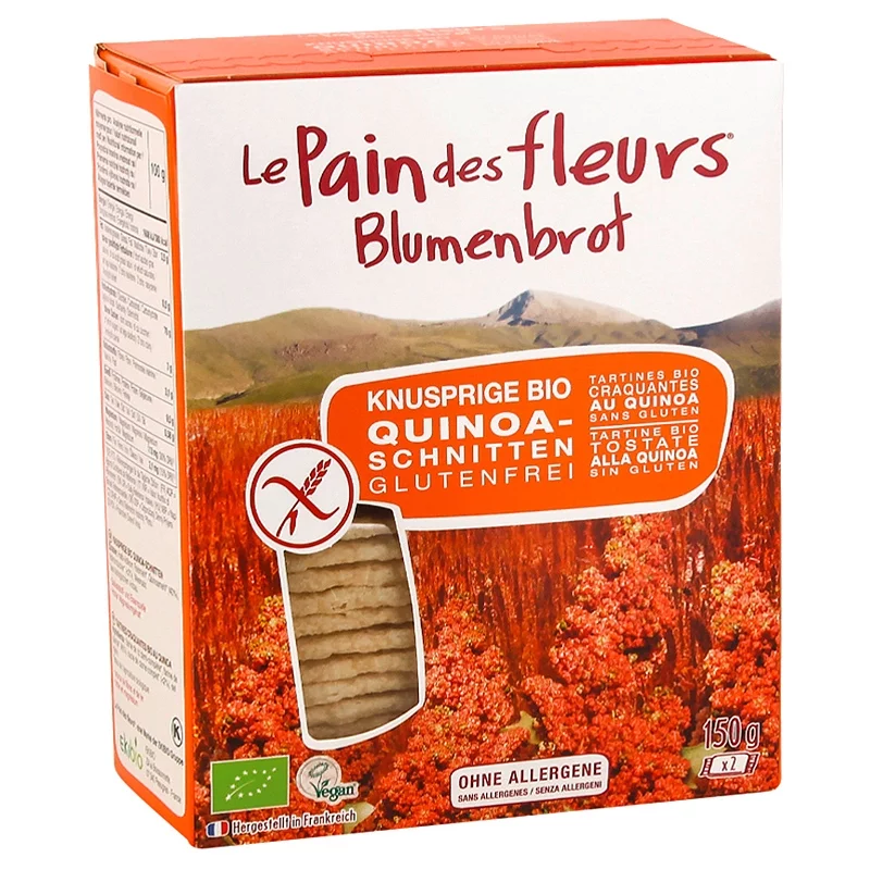 Tartines craquantes au quinoa BIO - 150g - Le pain des fleurs