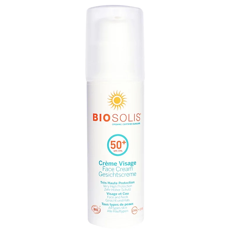 Crème solaire visage & cou BIO IP 50+ karanja - 50ml - Biosolis