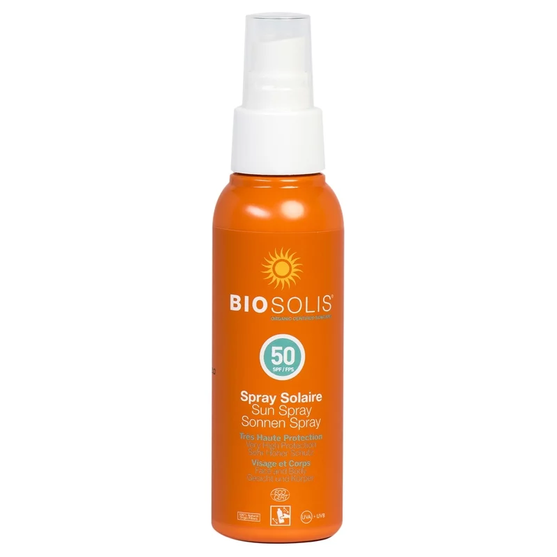 BIO-Sonnenspray für Gesicht & Körper LSF 50 Karanja - 100ml - Biosolis